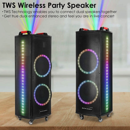 Portable Wireless Party Speaker Colorful Lights DJ PA System