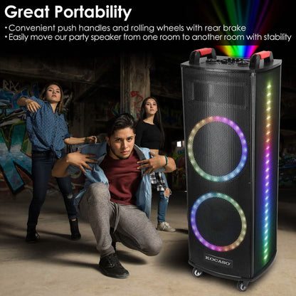 Portable Wireless Party Speaker Colorful Lights DJ PA System