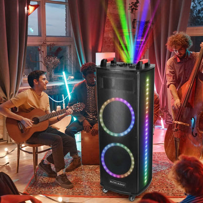 Portable Wireless Party Speaker Colorful Lights DJ PA System