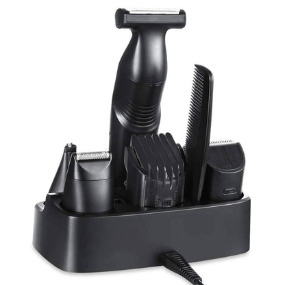 Povos Cordless 5-in-1 Beard Trimmer Body Groomer Style and Detail Kit