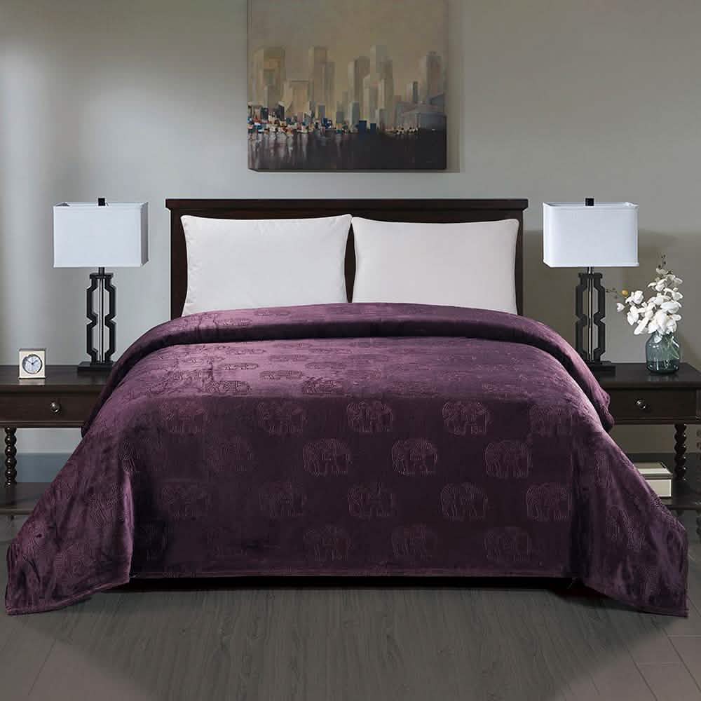 Premium Flannel Fleece Elephant Design Blanket