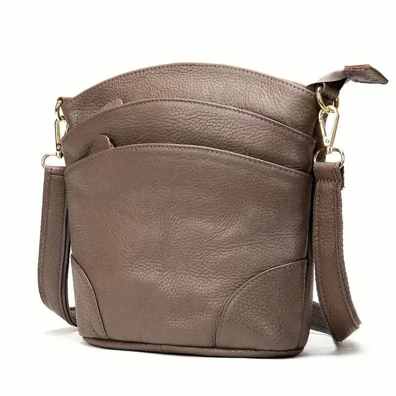 Premium Genuine Cowhide Leather Crossbody Bag