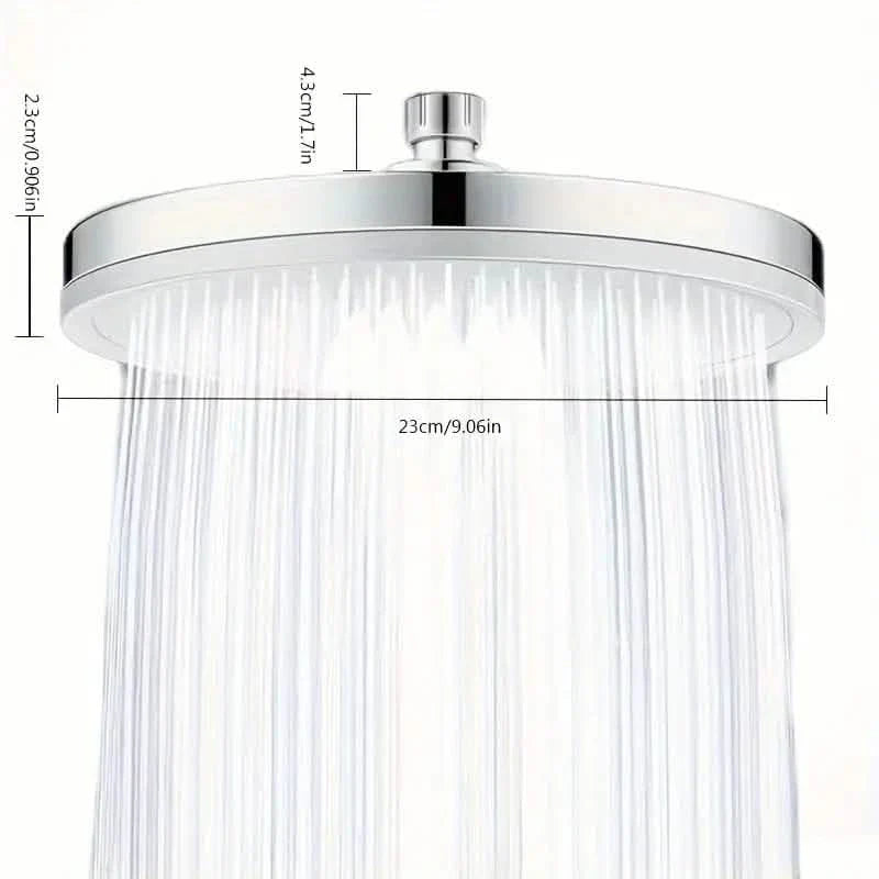 Premium High-pressure Shower Head - Top Spray, Wide Coverage, Lotus Design