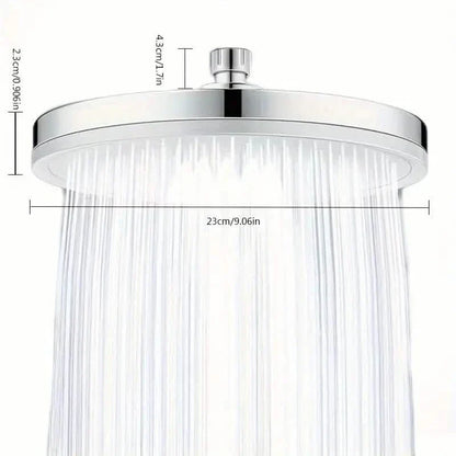 Premium High-pressure Shower Head - Top Spray, Wide Coverage, Lotus Design