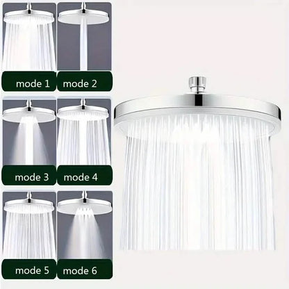 Premium High-pressure Shower Head - Top Spray, Wide Coverage, Lotus Design