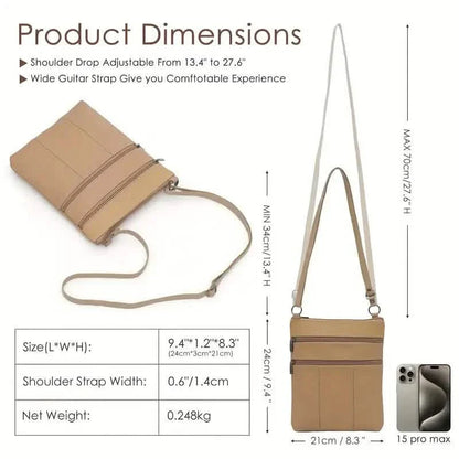Premium Leather Organizer Purse Women's Handbag Travel Bag