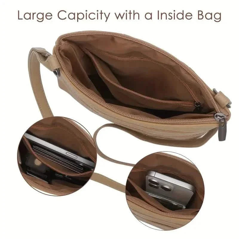 Premium Leather Organizer Purse Women's Handbag Travel Bag