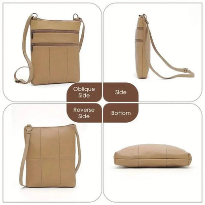 Premium Leather Organizer Purse Women's Handbag Travel Bag