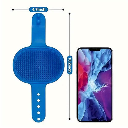 Premium Pet Grooming Brush with Adjustable Ring Handle