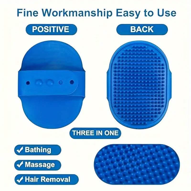 Premium Pet Grooming Brush with Adjustable Ring Handle