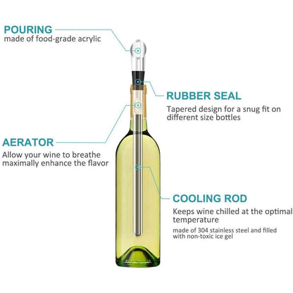 Prep by New Domaine Wine Chilling Stick and Aerator