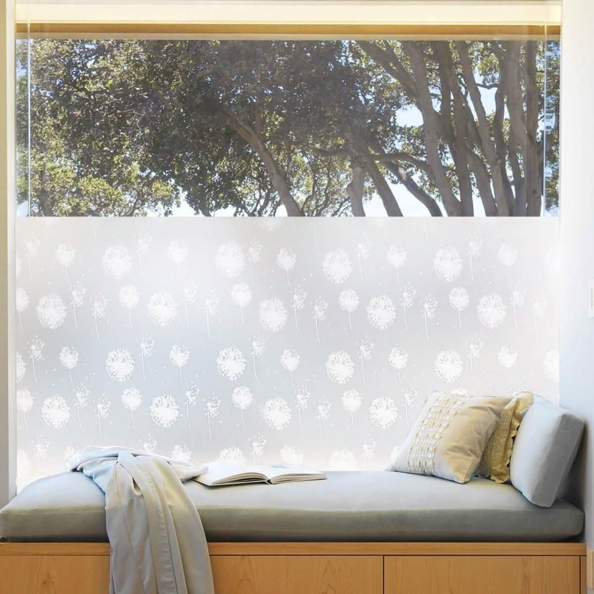 Privacy Window Film Sun Blocking Non-Adhesive Anti UV Window Sticker - Assorted Styles