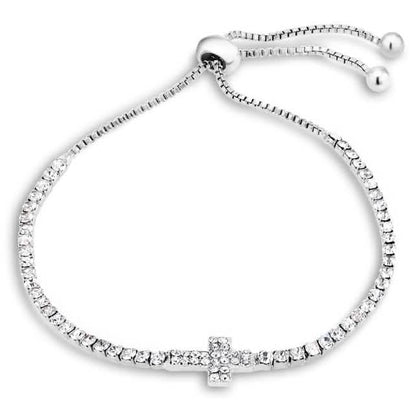 Cubic Zirconia Charm Bracelet - Assorted Sizes