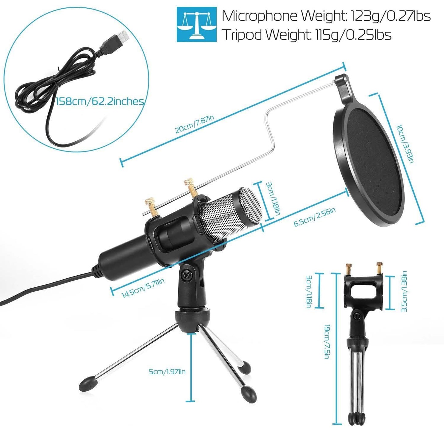 Professional Condenser Studio Recording Microphone