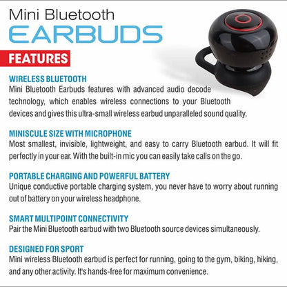 Professional Mini Earpiece with Hands-free Calling and Microphone