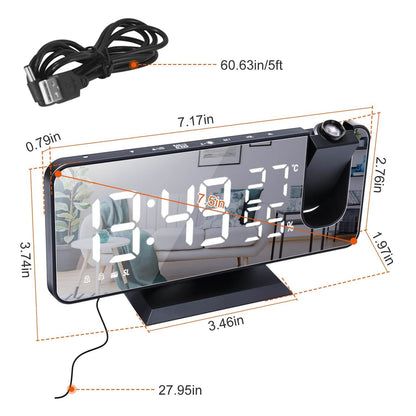 Projection Alarm Clock with Radio Function