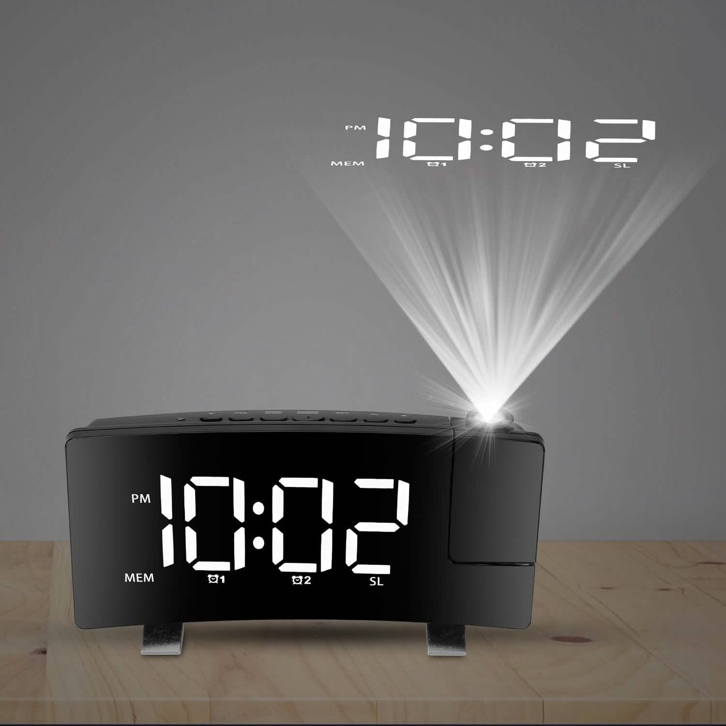 Projection Alarm Clock with Radio