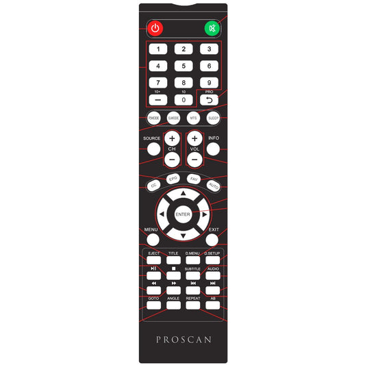 Proscan PLEDV2213AFrem TV/DVD Remote Control