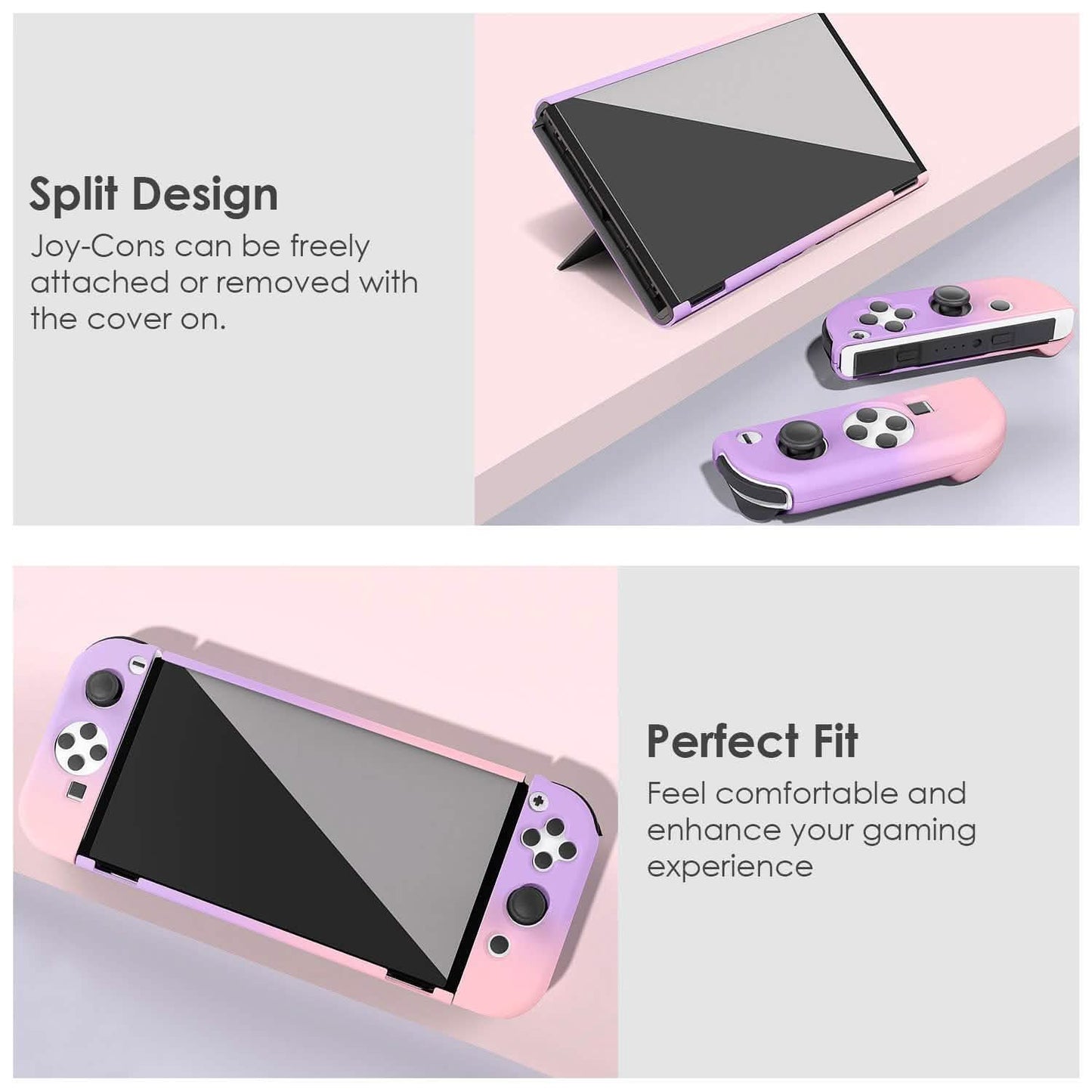 Protective Shell Cover Hard Dockable Case Fit for Nintendo Switch OLED