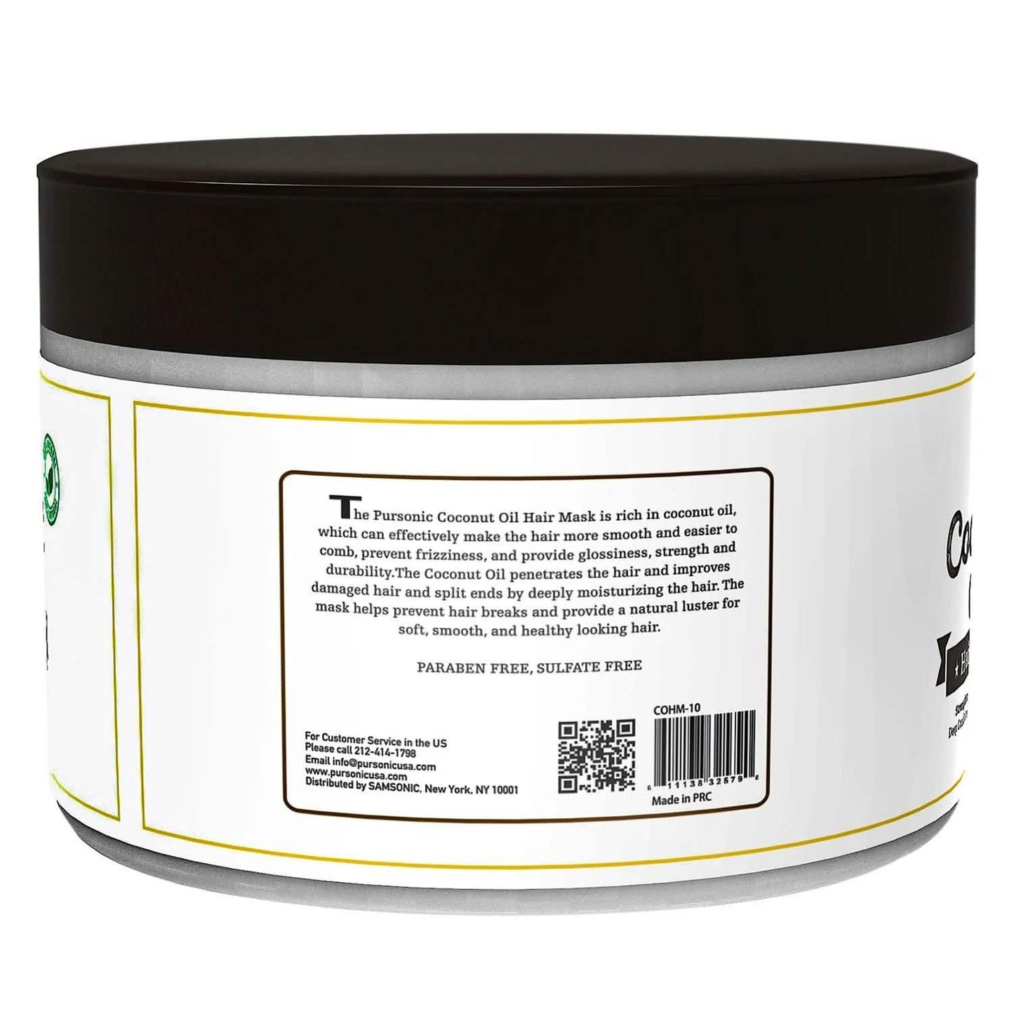 Pursonic Coconut Oil Hair Mask 10 oz