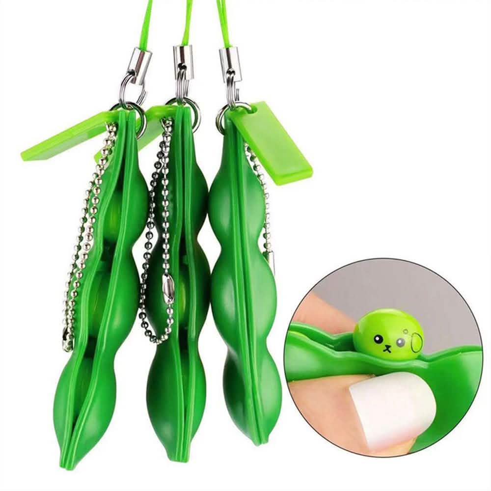 Push Pea Squeezing Keychain