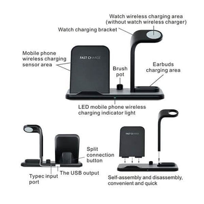 Qi 10W Fast Phone Wireless Charging Stand