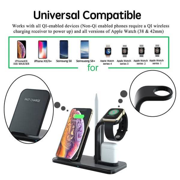 Qi 10W Fast Phone Wireless Charging Stand