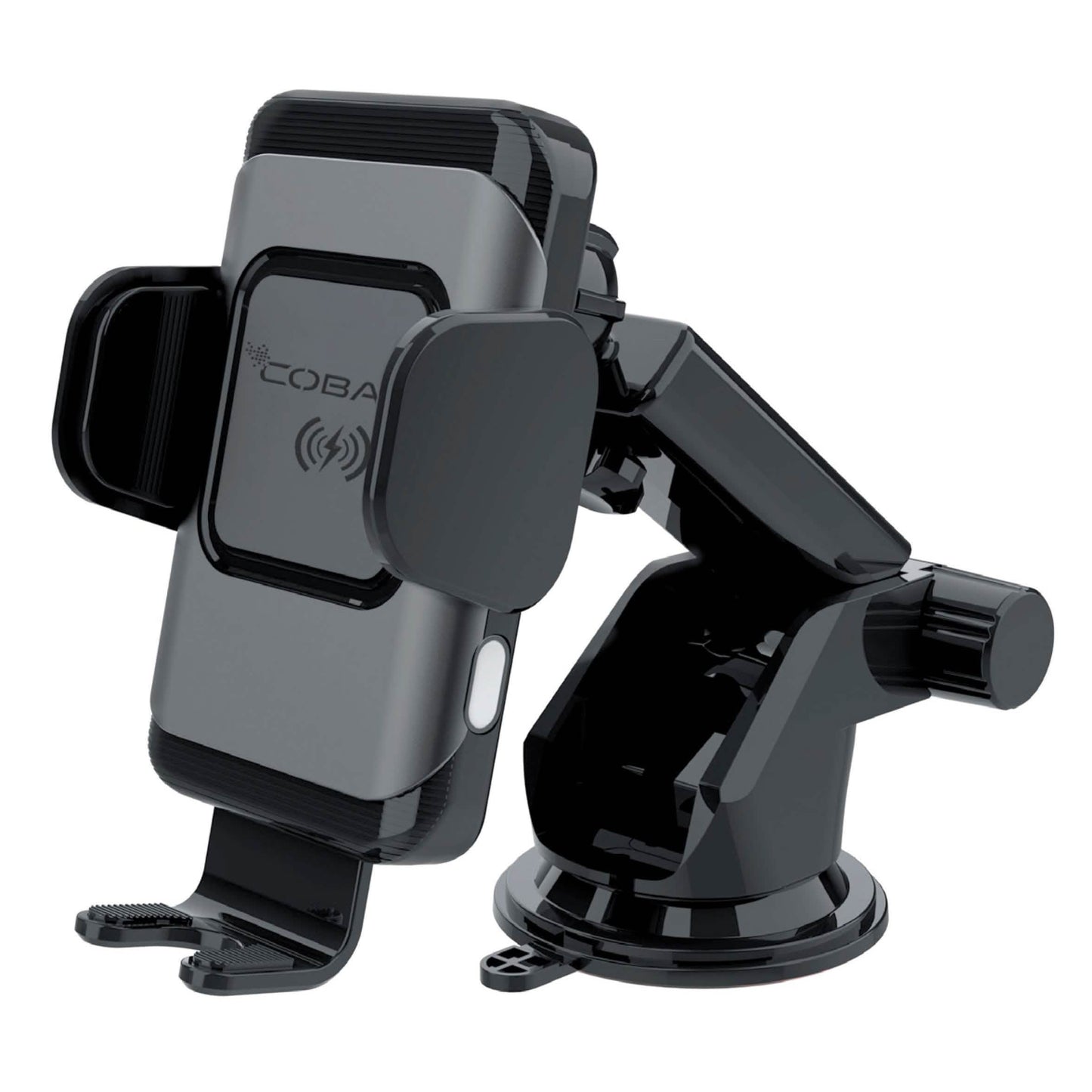 QI Certified Wireless Charging Windshield Dash Cradle Mount 10W with Auto Sensor Grips