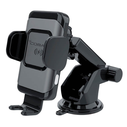 QI Certified Wireless Charging Windshield Dash Cradle Mount 10W with Auto Sensor Grips