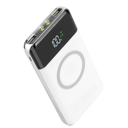 Qi Wireless Station 10000mAh Powerbank with 4 Modes Flashlight