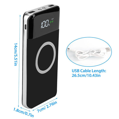 Qi Wireless Station 10000mAh Powerbank with 4 Modes Flashlight