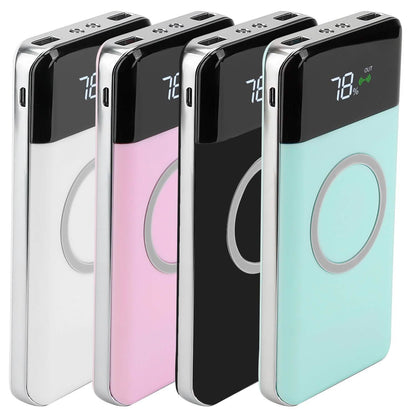 Qi Wireless Station 10000mAh Powerbank with 4 Modes Flashlight