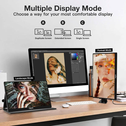 QQH 15.6" 1080P IPS Portable Monitor (Refurbished)