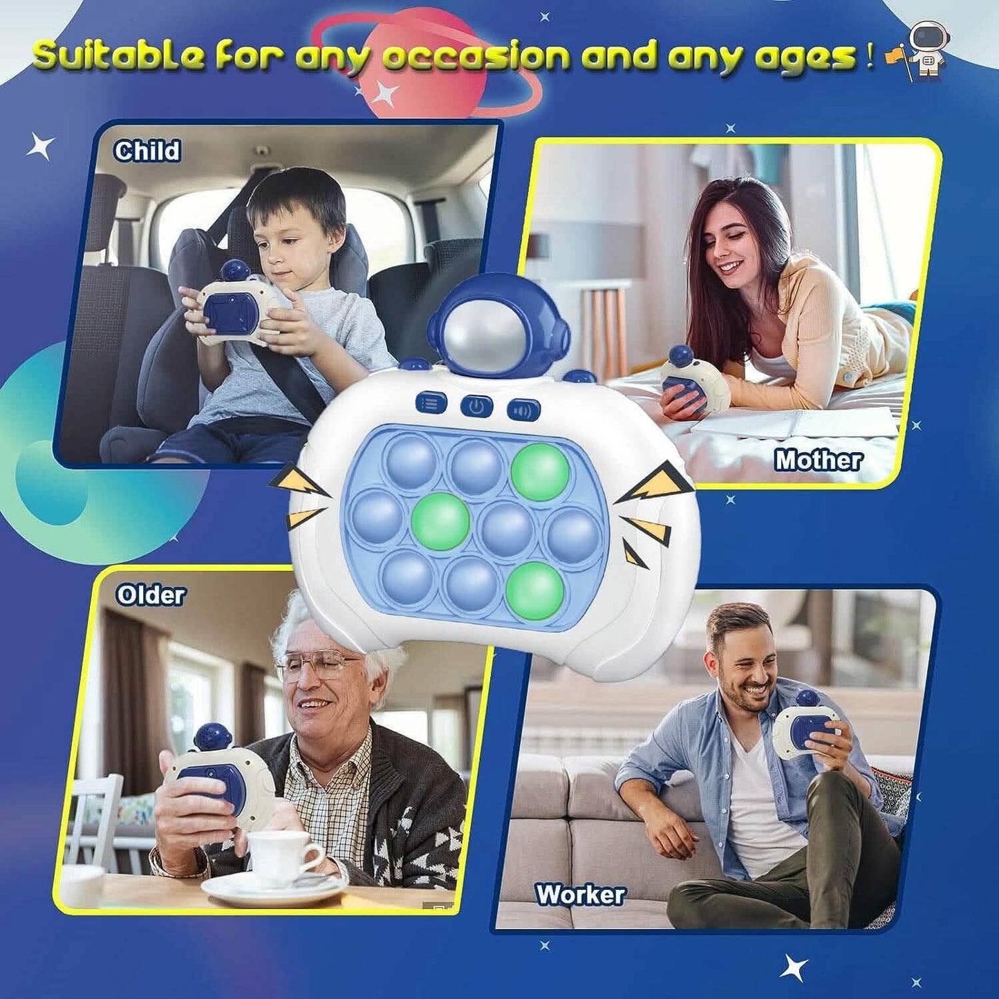 Quick Push Pop Game-it Fidget Toys Pro for Kids and Adults