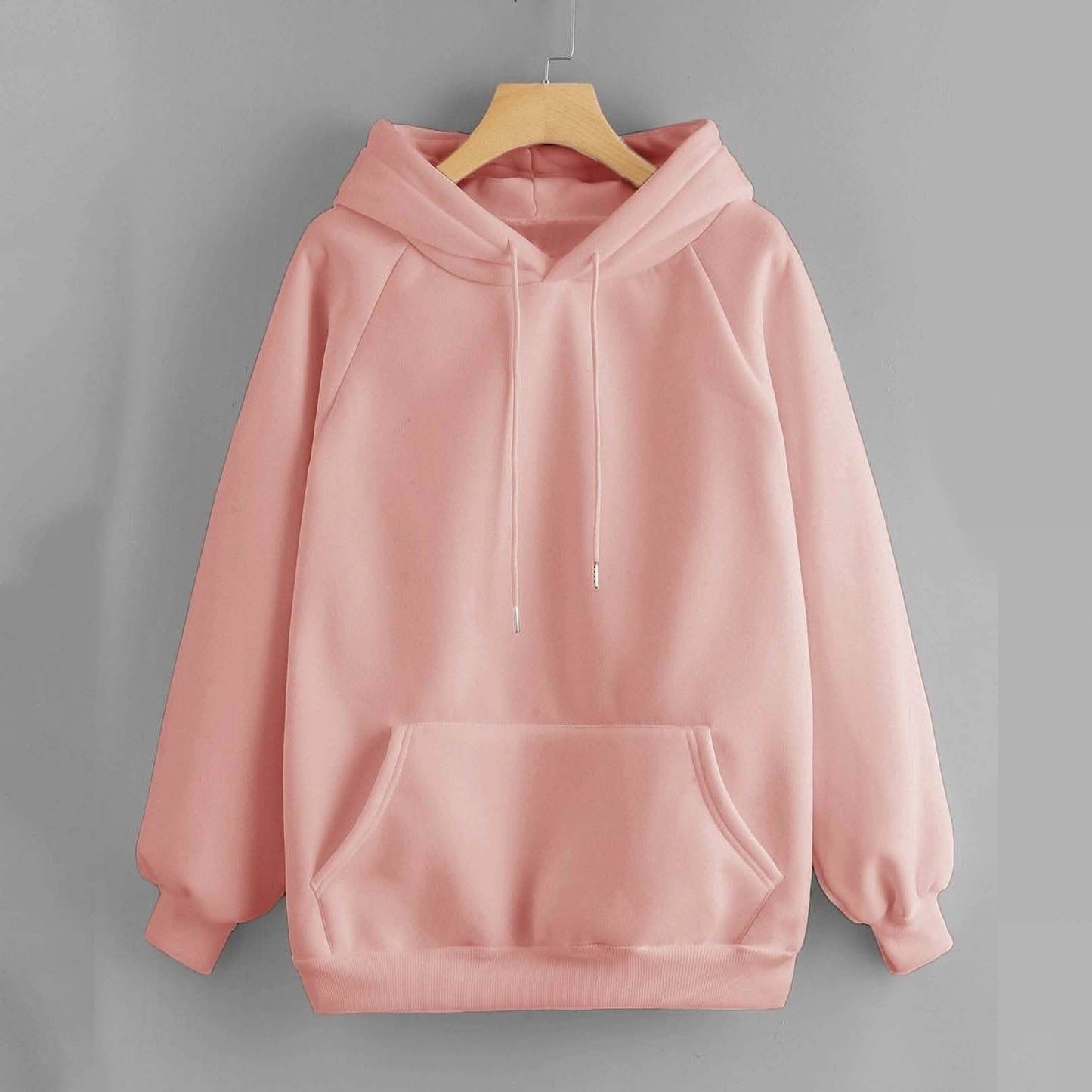Raglan Sleeve Kangaroo Pocket Hoodie