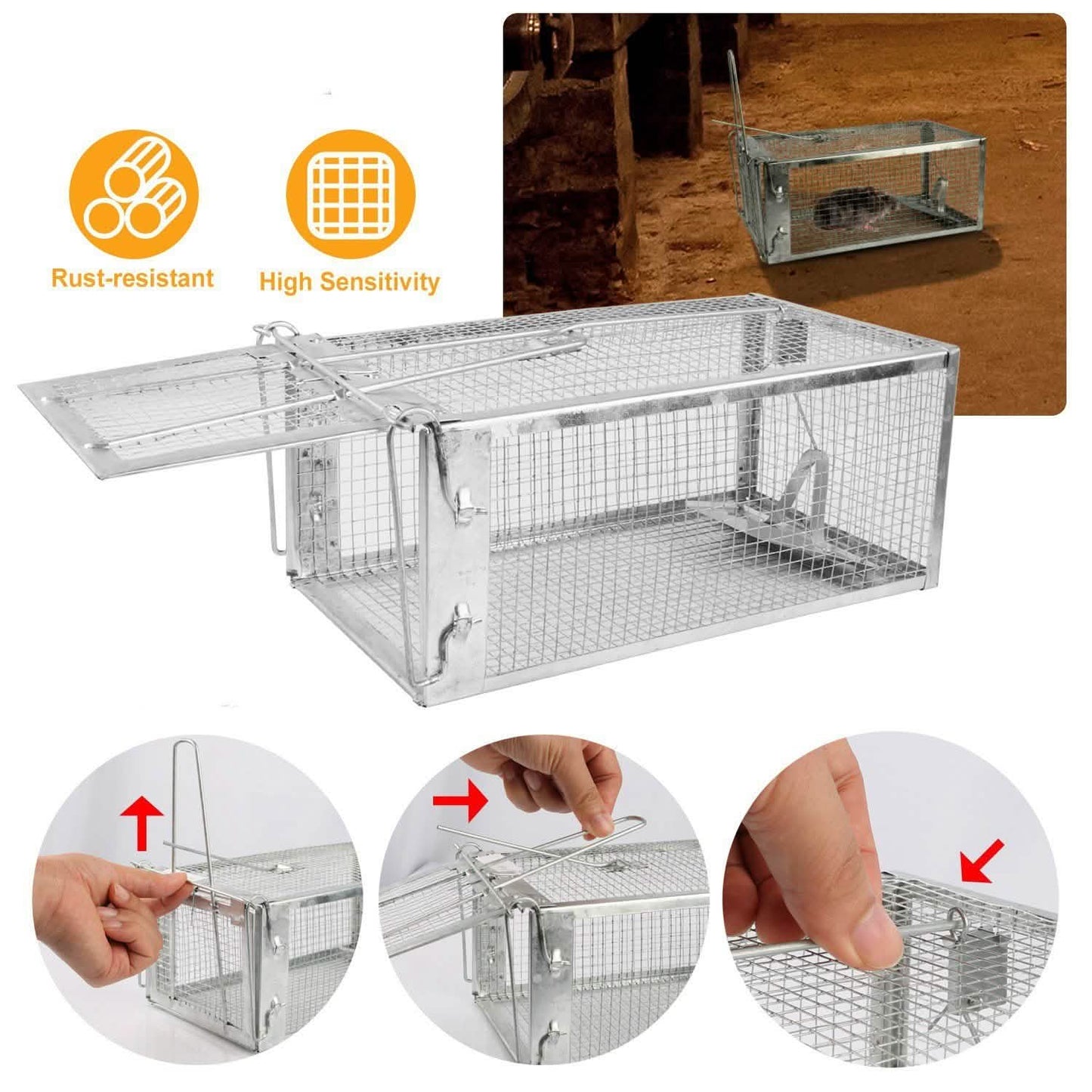 Rat Trap Cage Humane Live Rodent