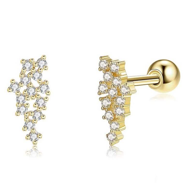 Real Mesh 925 Sterling Silver Stud Earrings