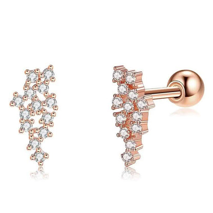 Real Mesh 925 Sterling Silver Stud Earrings