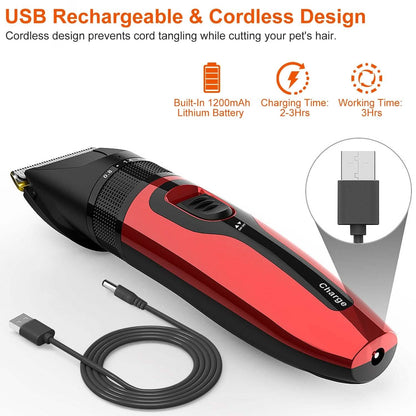 Rechargeable Cordless Pet Grooming Kit