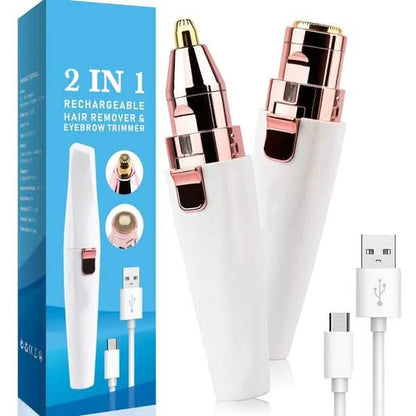 Rechargeable Facial Hair Remover and Eyebrow Trimmer