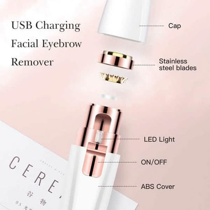 Rechargeable Facial Hair Remover and Eyebrow Trimmer