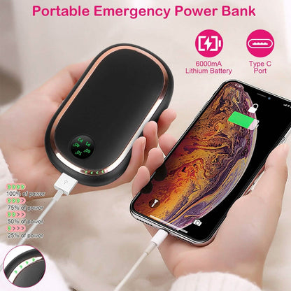 Rechargeable Hand Heater Pocket Warmer Power Bank with Digital Display