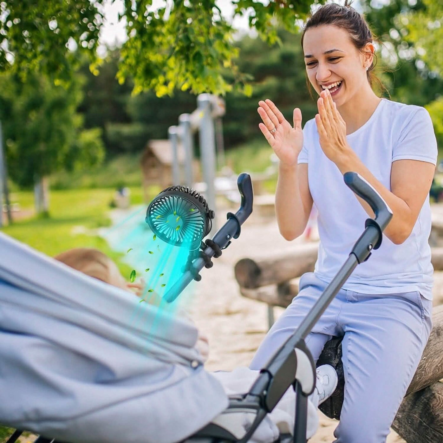 Rechargeable Handheld Fan with Flexible Tripod