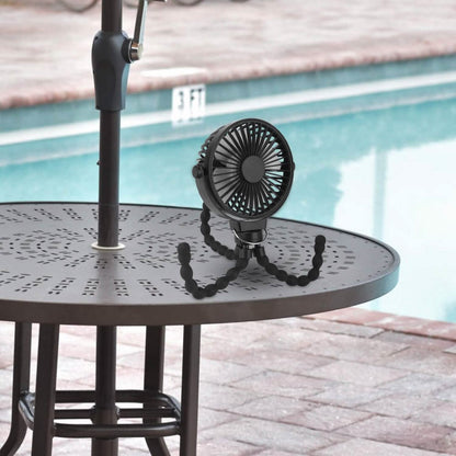 Rechargeable Handheld Fan with Flexible Tripod