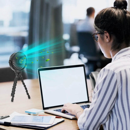 Rechargeable Handheld Fan with Flexible Tripod