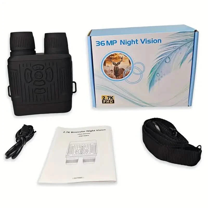 Rechargeable Infrared Night Vision Goggles 10X Digital Zoom with 3'' Screen