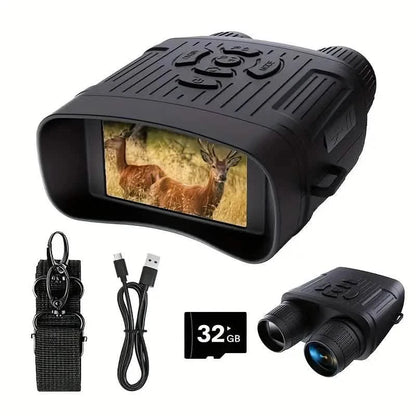 Rechargeable Infrared Night Vision Goggles 10X Digital Zoom with 3'' Screen