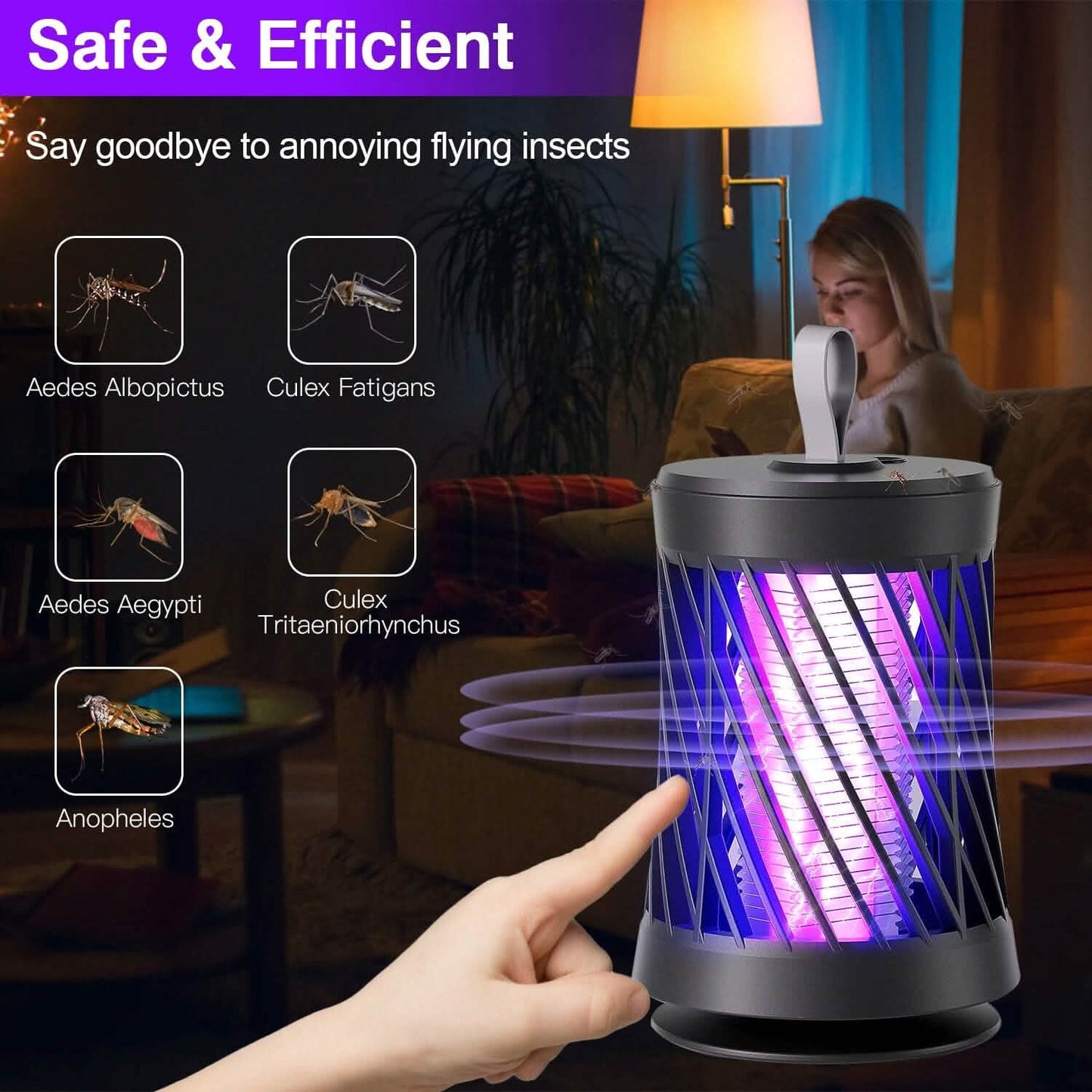 Rechargeable Mosquito Killer Lamp with Night Light