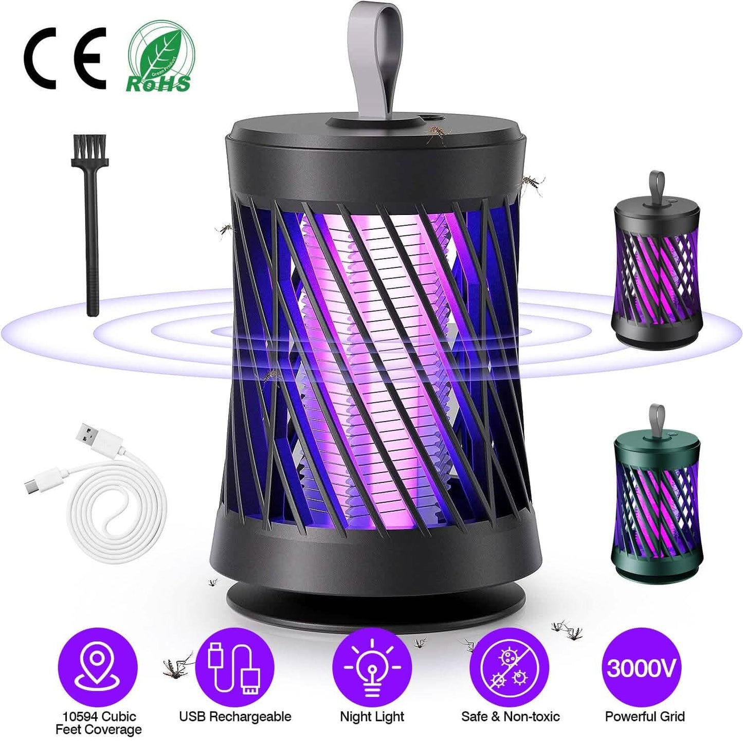 Rechargeable Mosquito Killer Lamp with Night Light