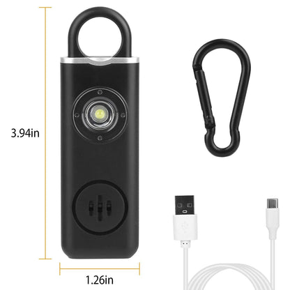 Rechargeable Personal Safety Alarm with Strobe Light